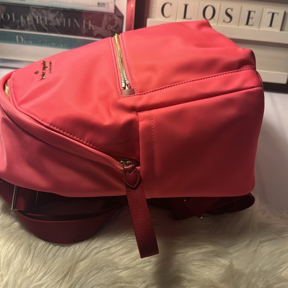 SOLD- Kate Spade Chelsea Medium Backpack Bag Nylon Deep Dahlia Pink EUC - Picture 11 of 13